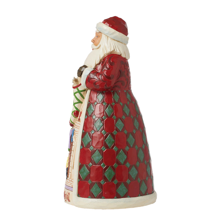 Jim Shore Heartwood Creek: 'Twas The Night Before Christmas Santa with Fireplace Scene Figurine sparkle-castle