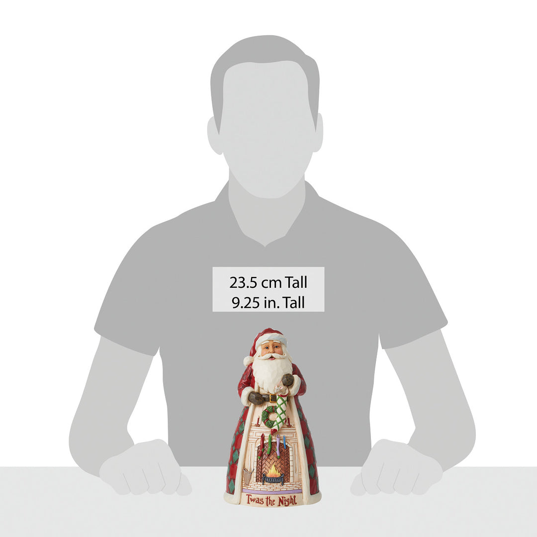 Jim Shore Heartwood Creek: 'Twas The Night Before Christmas Santa with Fireplace Scene Figurine sparkle-castle
