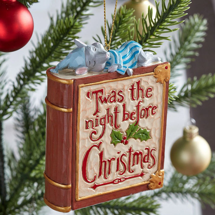 Jim Shore Heartwood Creek: 'Twas The Night Before Christmas Storybook Hanging Ornament sparkle-castle