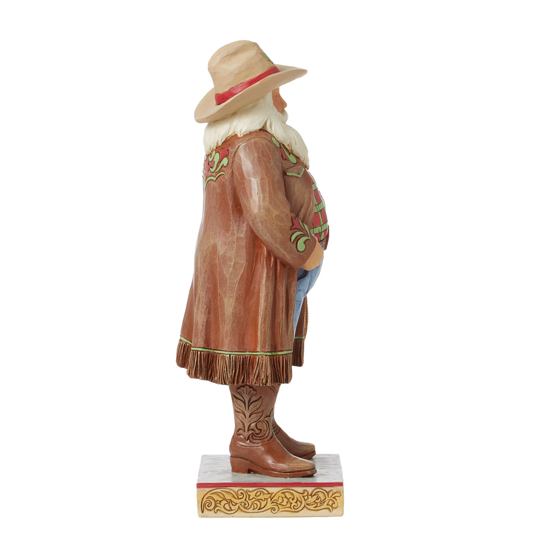Jim Shore Heartwood Creek: Western Santa Figurine sparkle-castle