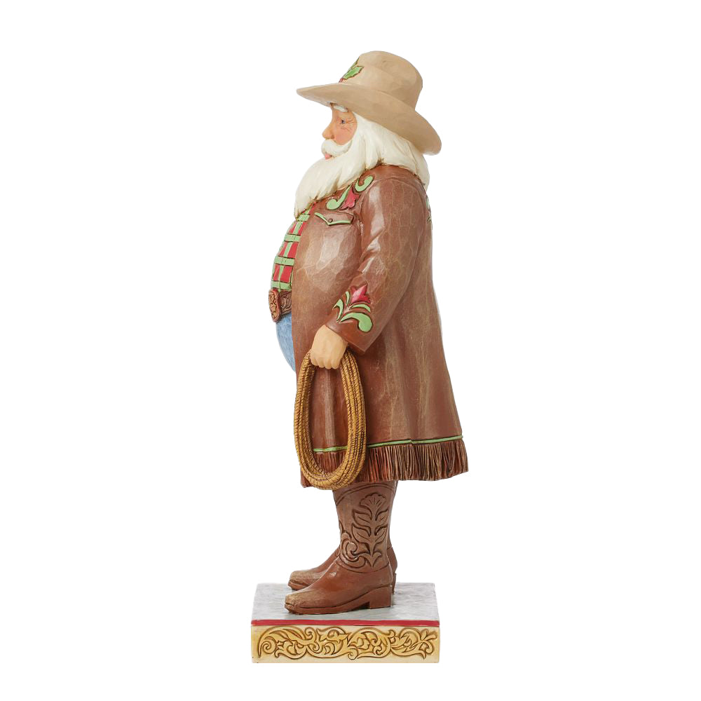 Jim Shore Heartwood Creek: Western Santa Figurine sparkle-castle