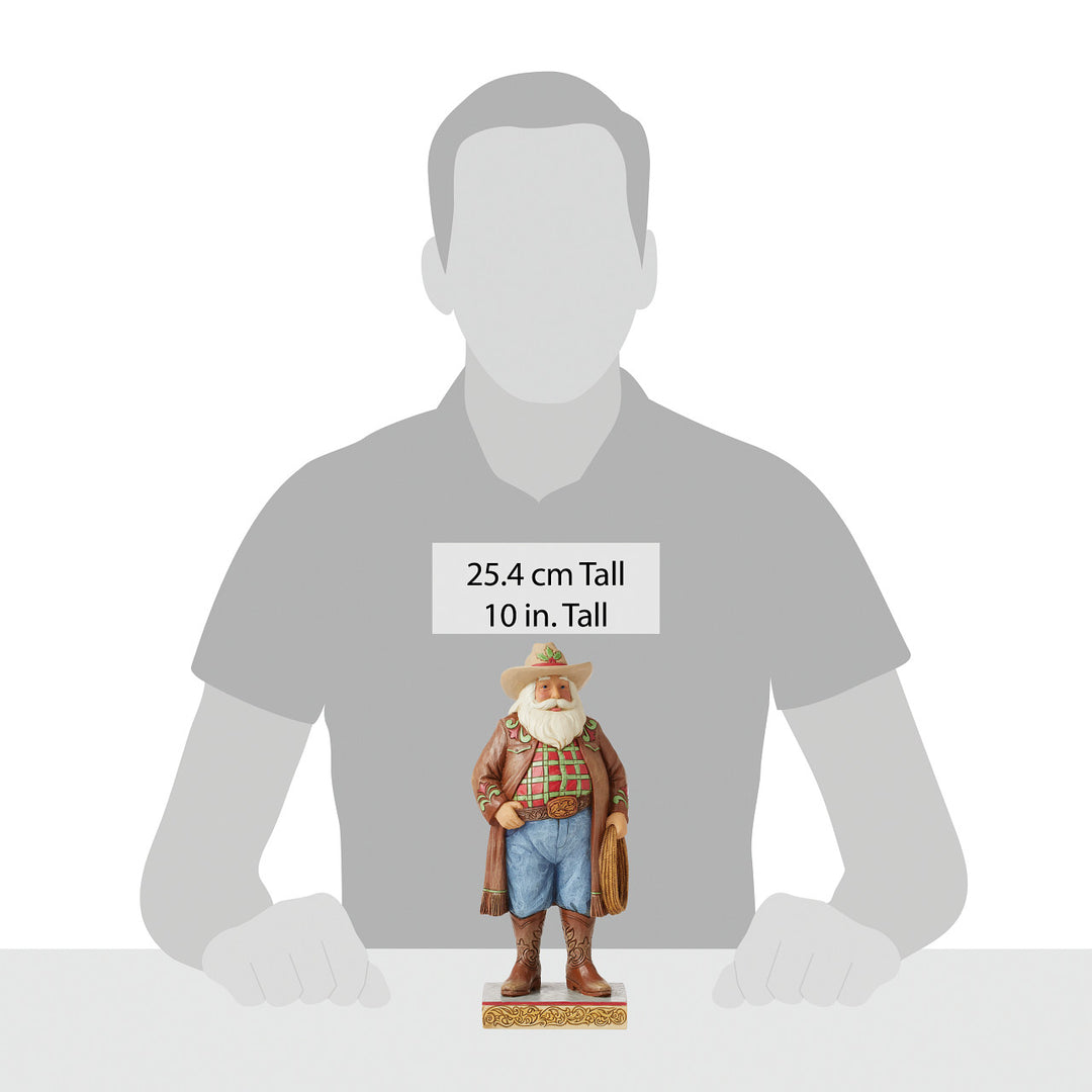 Jim Shore Heartwood Creek: Western Santa Figurine sparkle-castle