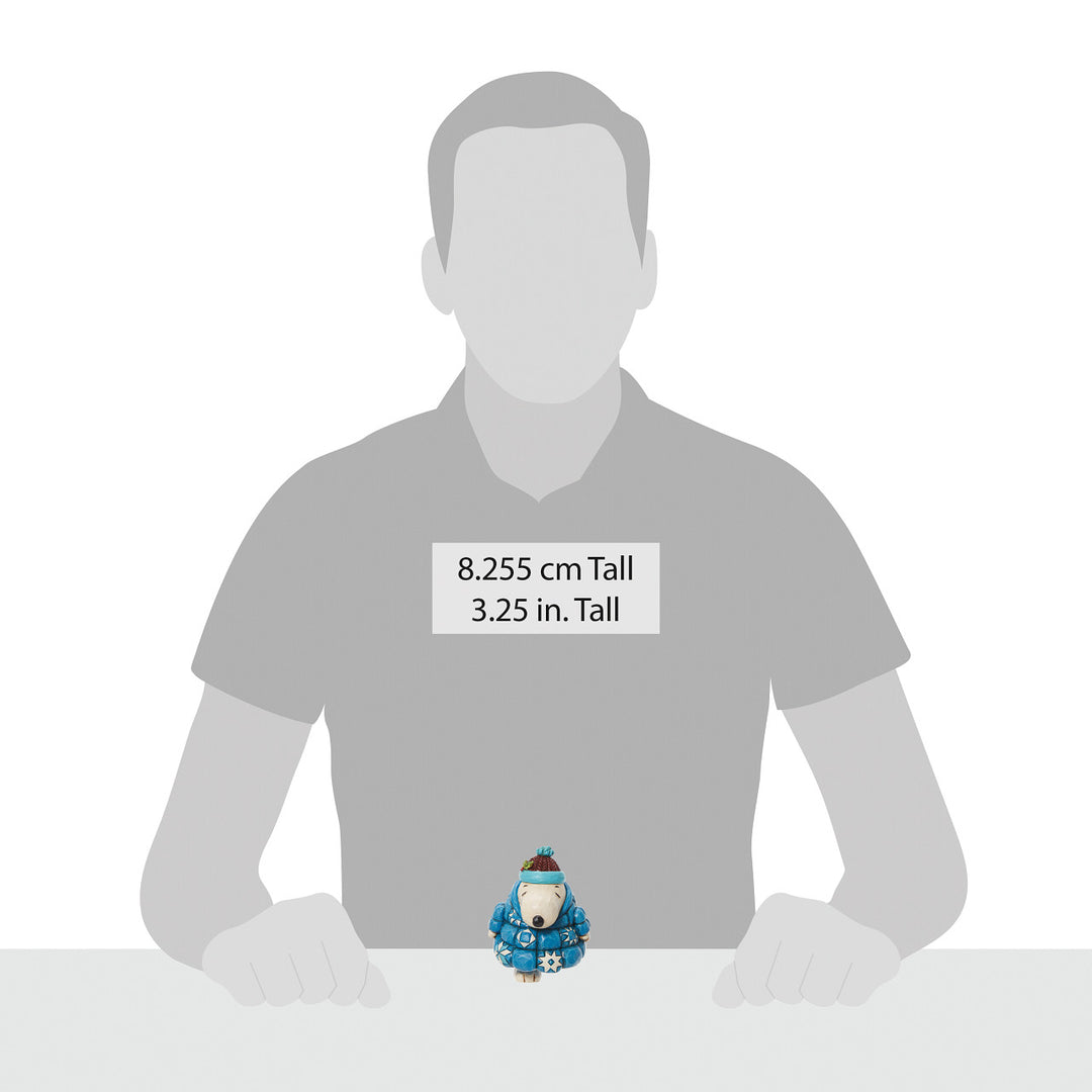 Jim Shore Peanuts: Snoopy In Puffer Jacket Miniature Figurine sparkle-castle