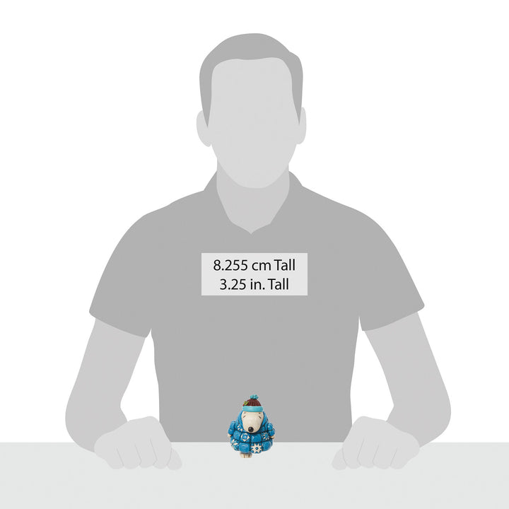 Jim Shore Peanuts: Snoopy In Puffer Jacket Miniature Figurine sparkle-castle