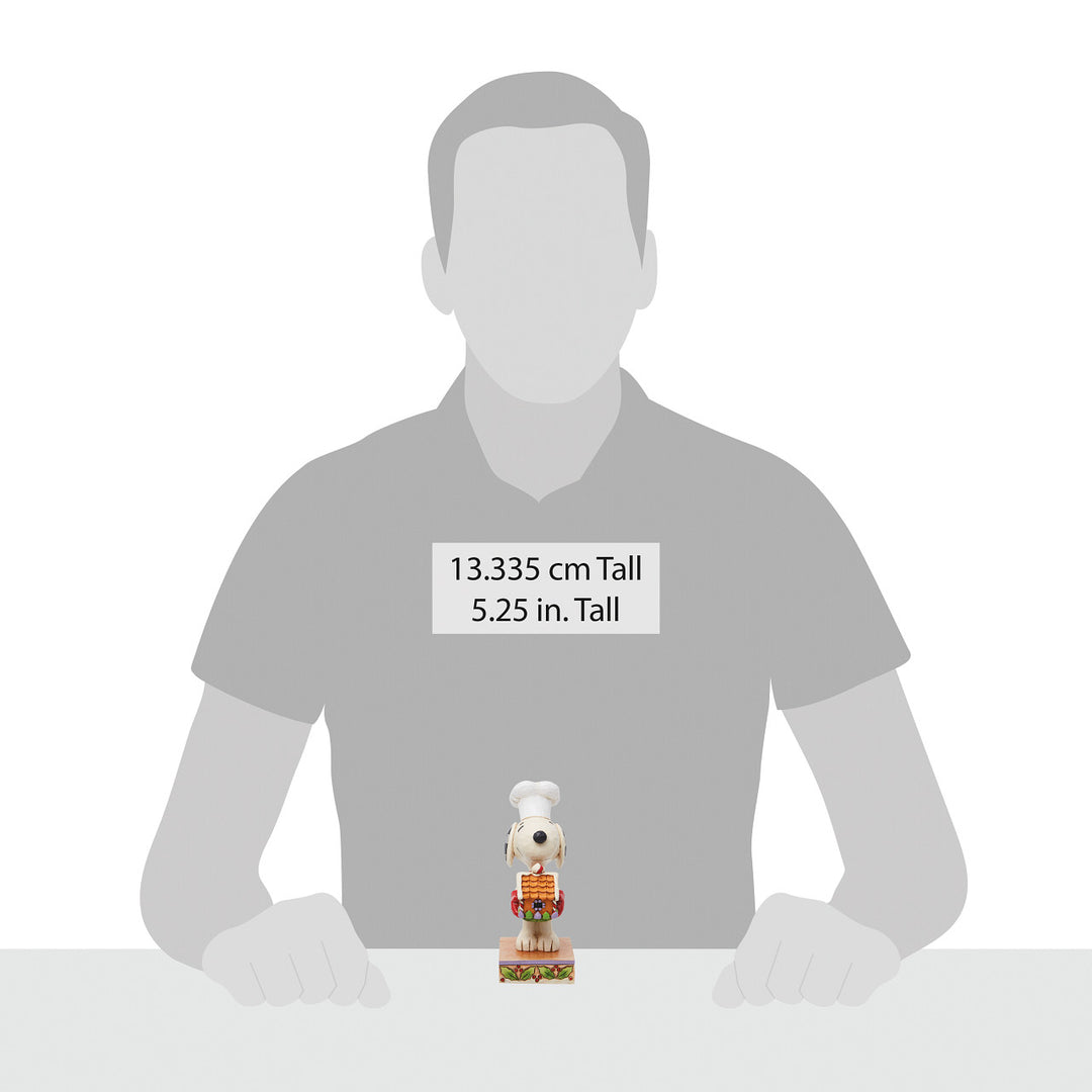 Jim Shore Peanuts: Snoopy with Gingerbread House Figurine sparkle-castle