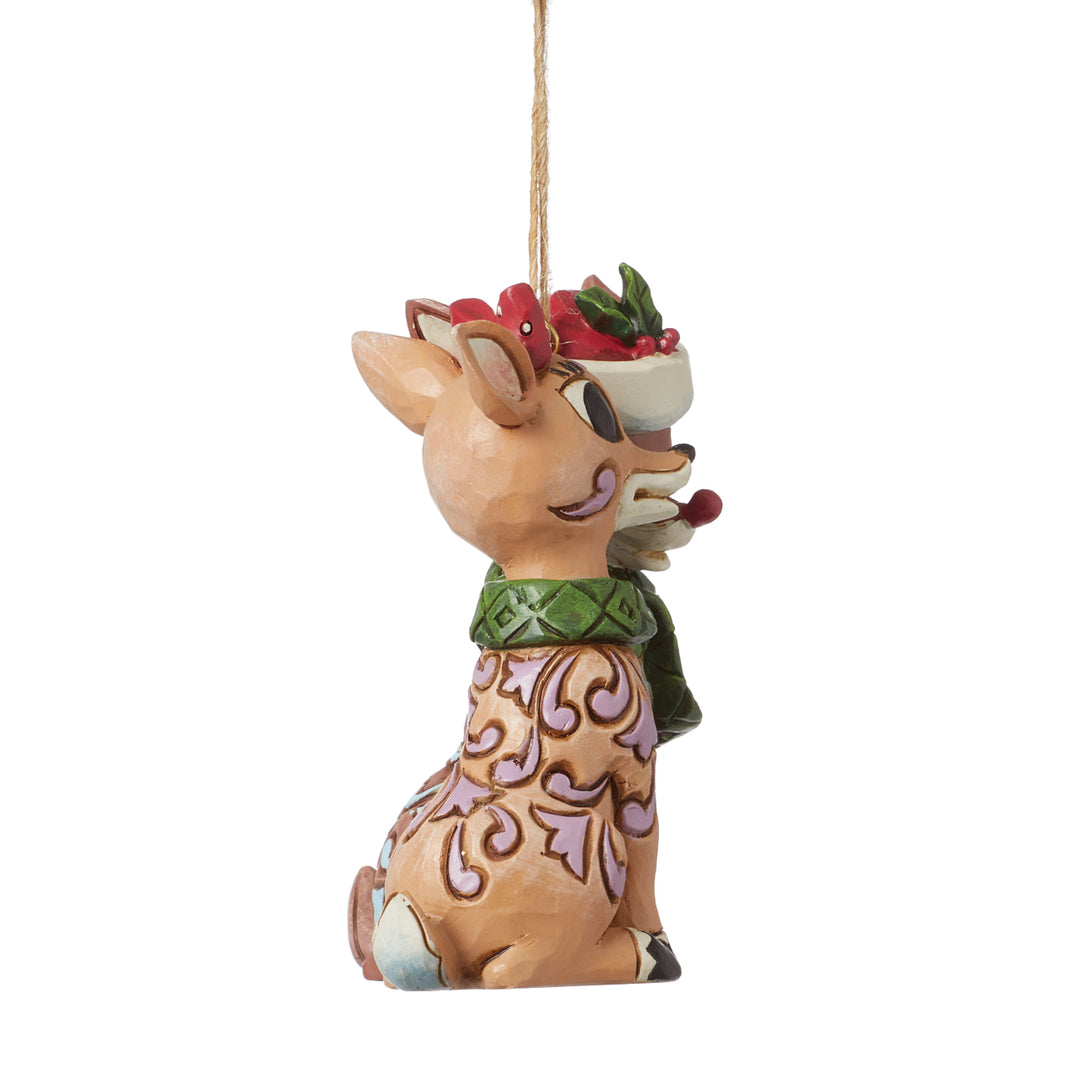 Jim Shore Rudolph Traditions: Rudolph and Clarice Hanging Ornament sparkle-castle