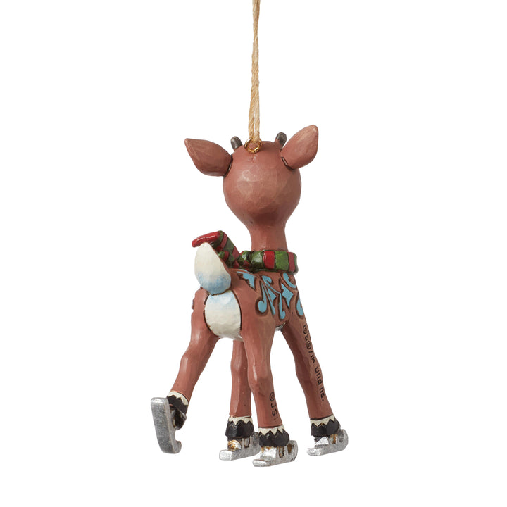 Jim Shore Rudolph Traditions: Rudolph Ice Skating Hanging Ornament sparkle-castle