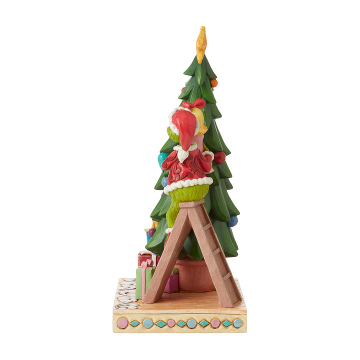 Jim Shore The Grinch: Grinch & Cindy Lou Decorating The Tree Figurine sparkle-castle