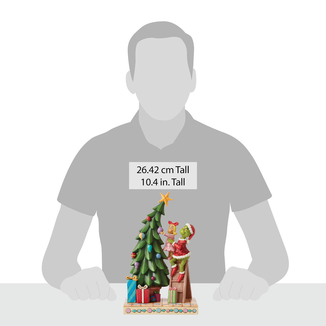 Jim Shore The Grinch: Grinch & Cindy Lou Decorating The Tree Figurine sparkle-castle