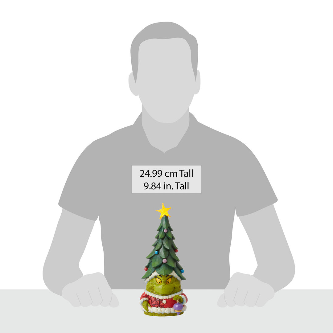 Jim Shore The Grinch: Grinch Gnome with Lit Star Christmas Tree Hat Figurine sparkle-castle