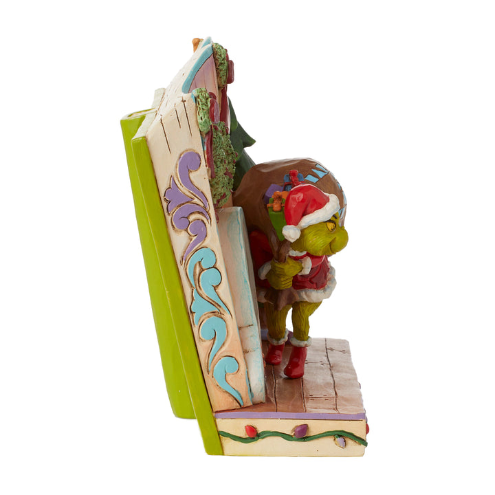 Jim Shore The Grinch: Grinch Stealing Presents Storybook Figurine sparkle-castle