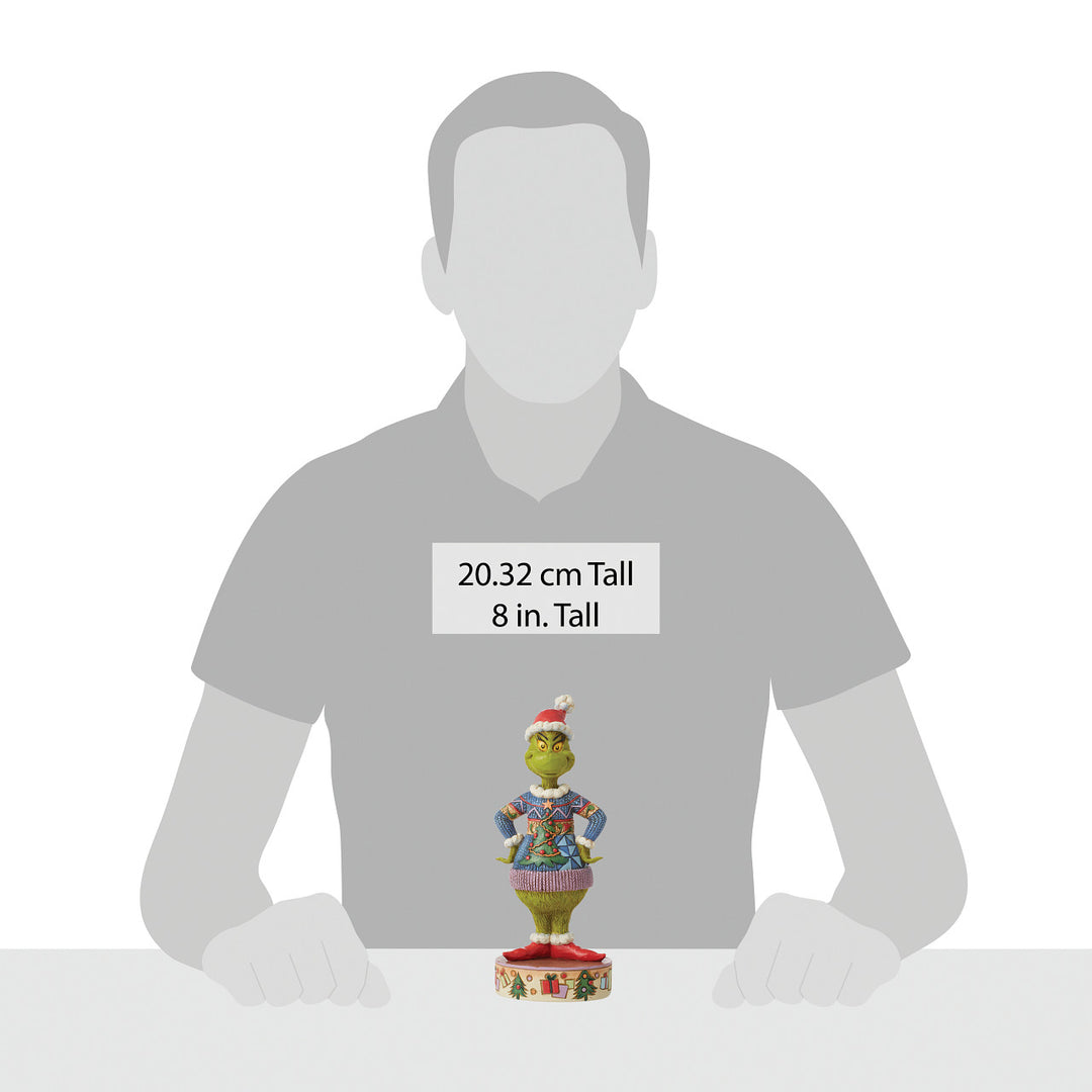Jim Shore The Grinch: Grinch Wearing Ugly Sweater Figurine sparkle-castle