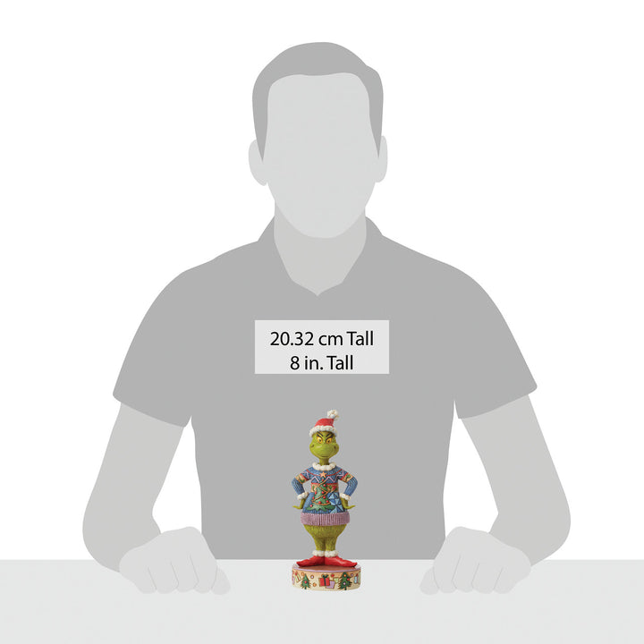 Jim Shore The Grinch: Grinch Wearing Ugly Sweater Figurine sparkle-castle
