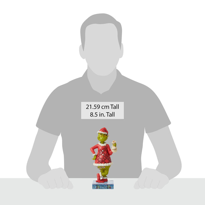 Jim Shore The Grinch: Grinch with Bag of Coal Figurine sparkle-castle