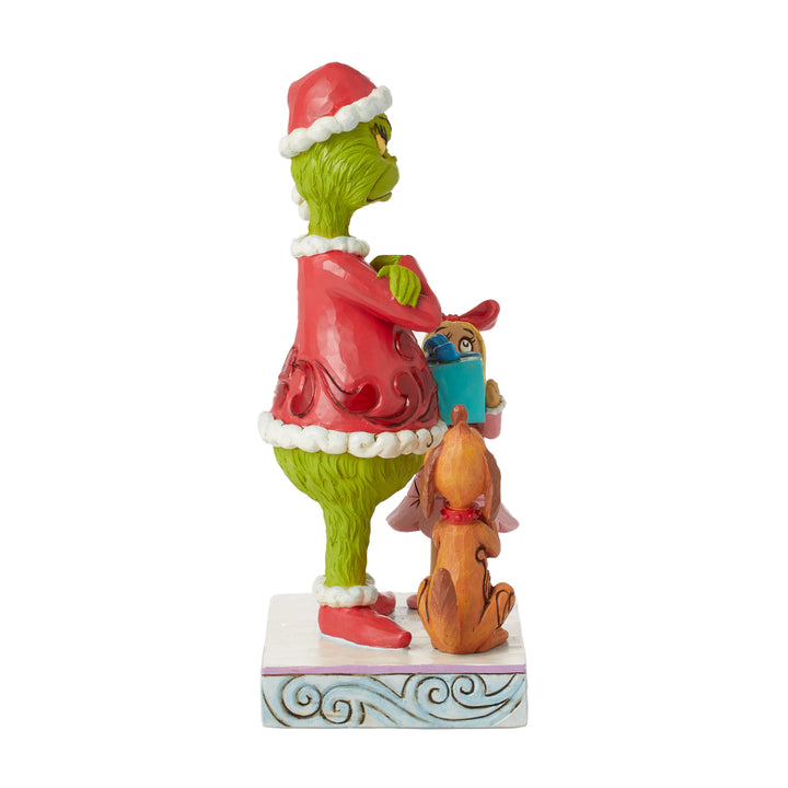 Jim Shore The Grinch: Max & Cindy Giving Gift to Grinch Figurine sparkle-castle