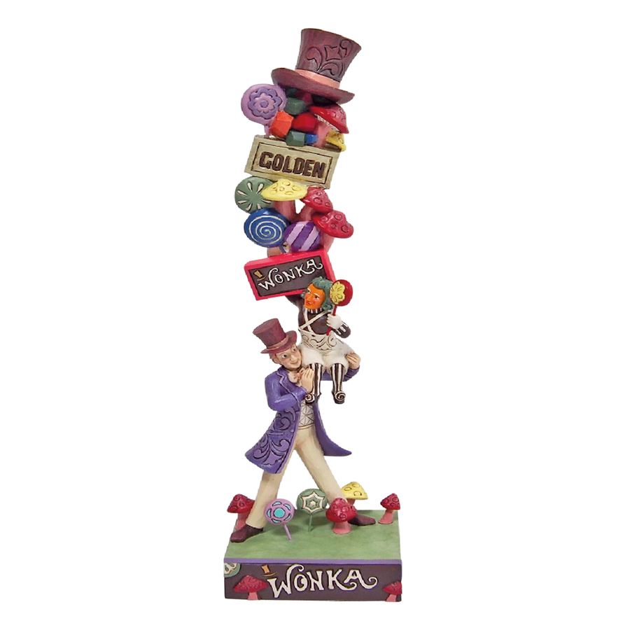 Jim Shore Willy Wonka: Willy Wonka and Characters Stacked Figurine sparkle-castle