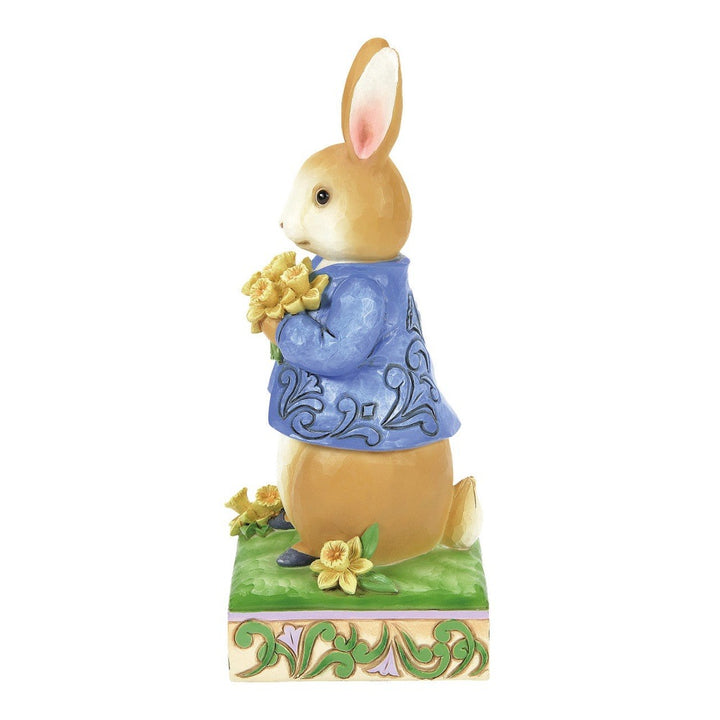 Jim Shore Beatrix Potter: Peter Rabbit with Daffodils Figurine sparkle-castle