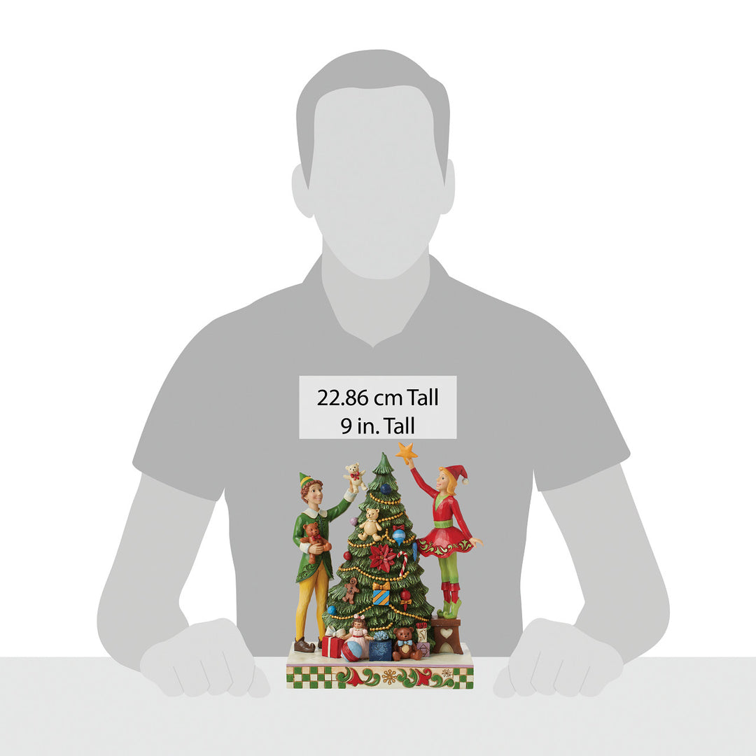 Jim Shore Elf: Buddy and Jovie Elf Decorating Figurine sparkle-castle