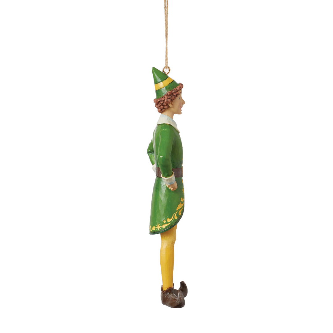 Jim Shore Elf: Buddy Elf in Classic Pose Hanging Ornament sparkle-castle