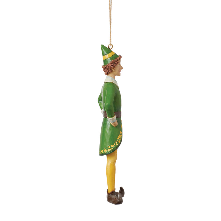 Jim Shore Elf: Buddy Elf in Classic Pose Hanging Ornament sparkle-castle