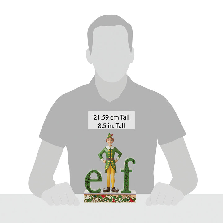 Jim Shore Elf: Buddy Elf Standing Elf Word Figurine sparkle-castle
