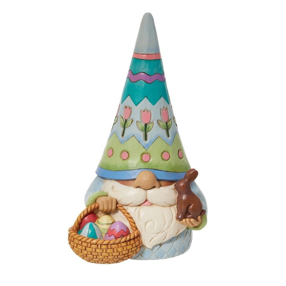 Jim Shore Heartwood Creek: Easter Gnome With Chocolate Bunny Figurine sparkle-castle