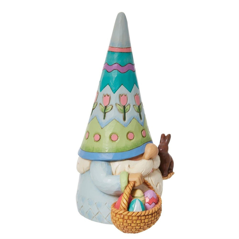 Jim Shore Heartwood Creek: Easter Gnome With Chocolate Bunny Figurine sparkle-castle