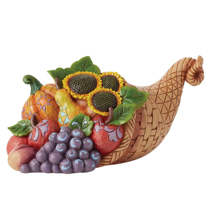 Jim Shore Heartwood Creek: Harvest Cornucopia With Sunflowers Figurine sparkle-castle