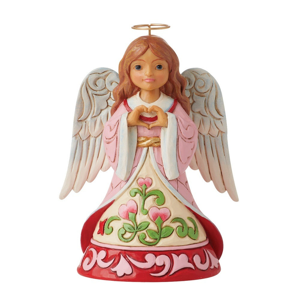Jim Shore Heartwood Creek: Love Angel With Heart Hands Figurine sparkle-castle