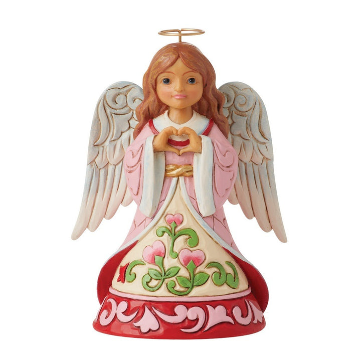 Jim Shore Heartwood Creek: Love Angel With Heart Hands Figurine sparkle-castle