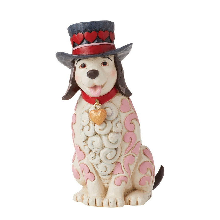 Jim Shore Heartwood Creek: Love Themed Dog with Top Hat Figurine sparkle-castle