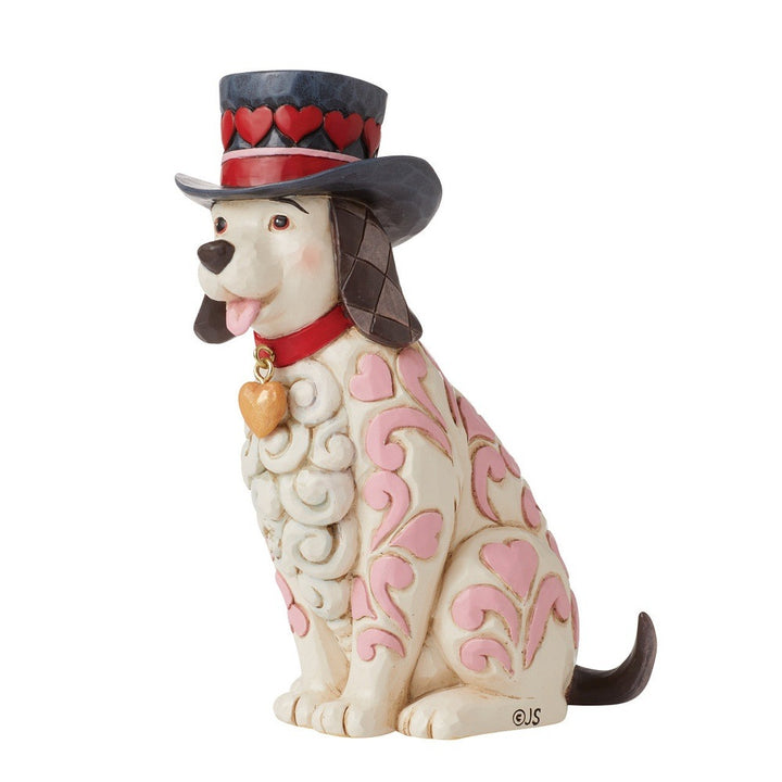 Jim Shore Heartwood Creek: Love Themed Dog with Top Hat Figurine sparkle-castle