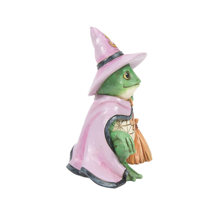Jim Shore Heartwood Creek: Pint Sized Witch Frog Figurine sparkle-castle