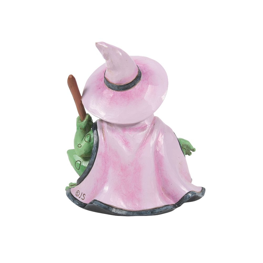 Jim Shore Heartwood Creek: Pint Sized Witch Frog Figurine sparkle-castle