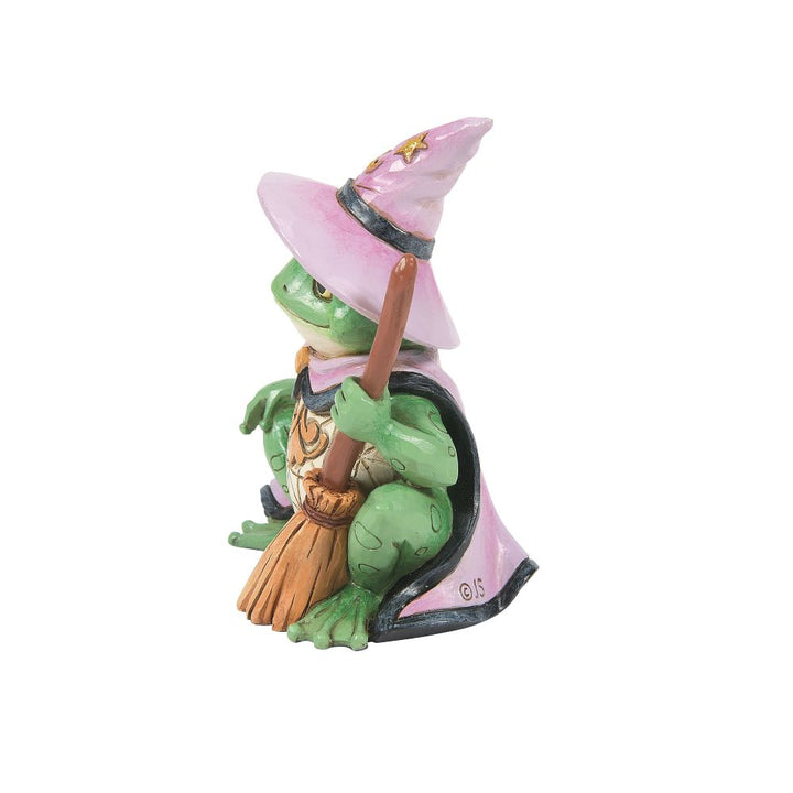 Jim Shore Heartwood Creek: Pint Sized Witch Frog Figurine sparkle-castle