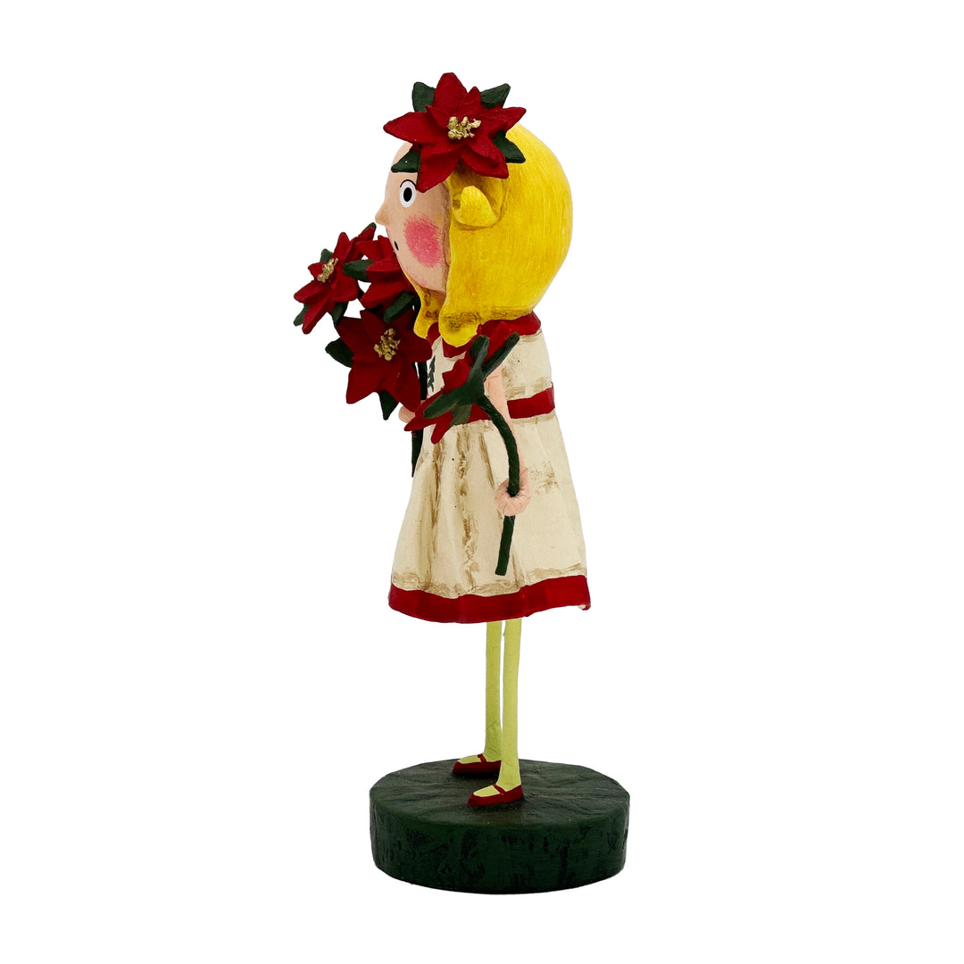 Lori Mitchell Christmas Collection: Etta Poinsettia Figurine sparkle-castle