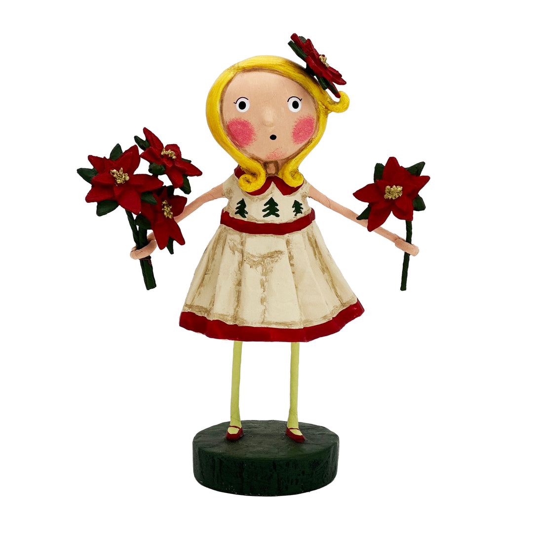 Lori Mitchell Christmas Collection: Etta Poinsettia Figurine sparkle-castle