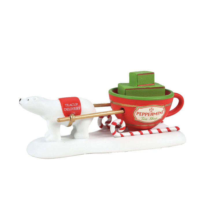 Department 56 North Pole Series Accessory: Teacup Delivery Service sparkle-castle