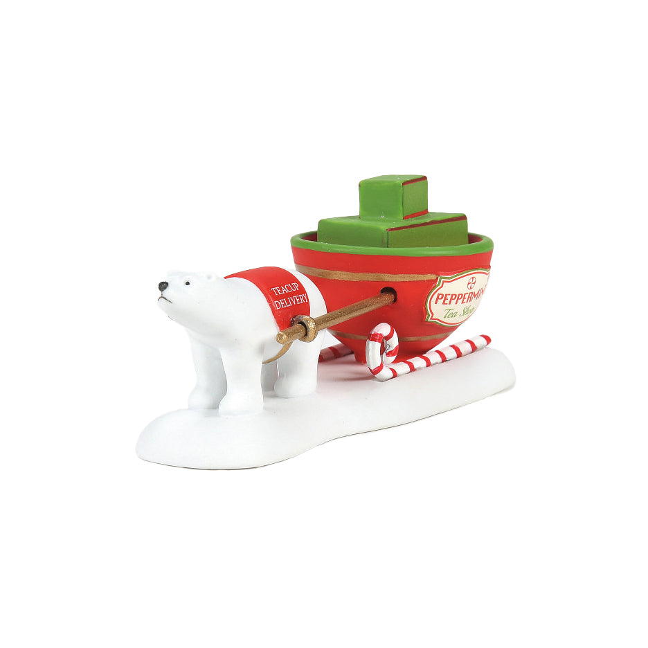 Department 56 North Pole Series Accessory: Teacup Delivery Service sparkle-castle