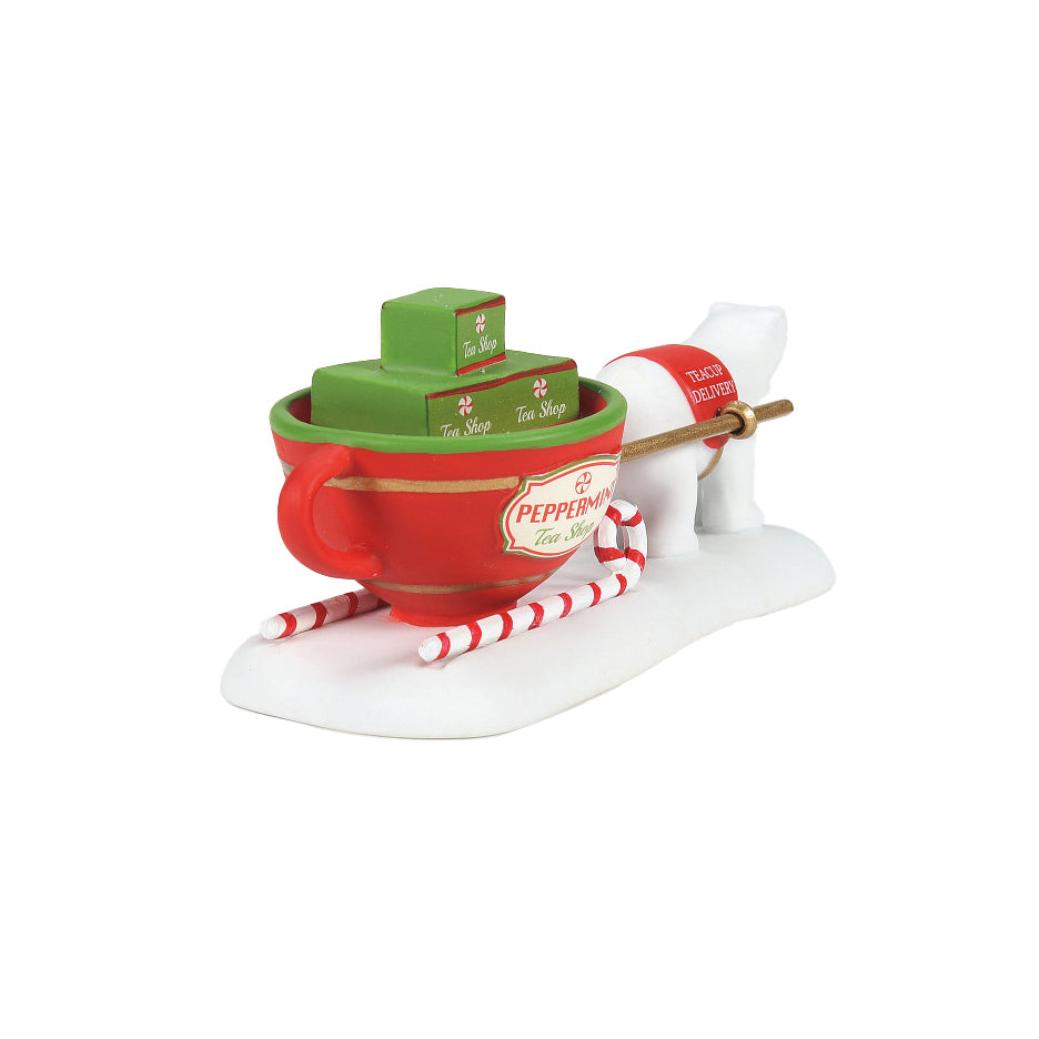 Department 56 North Pole Series Accessory: Teacup Delivery Service sparkle-castle