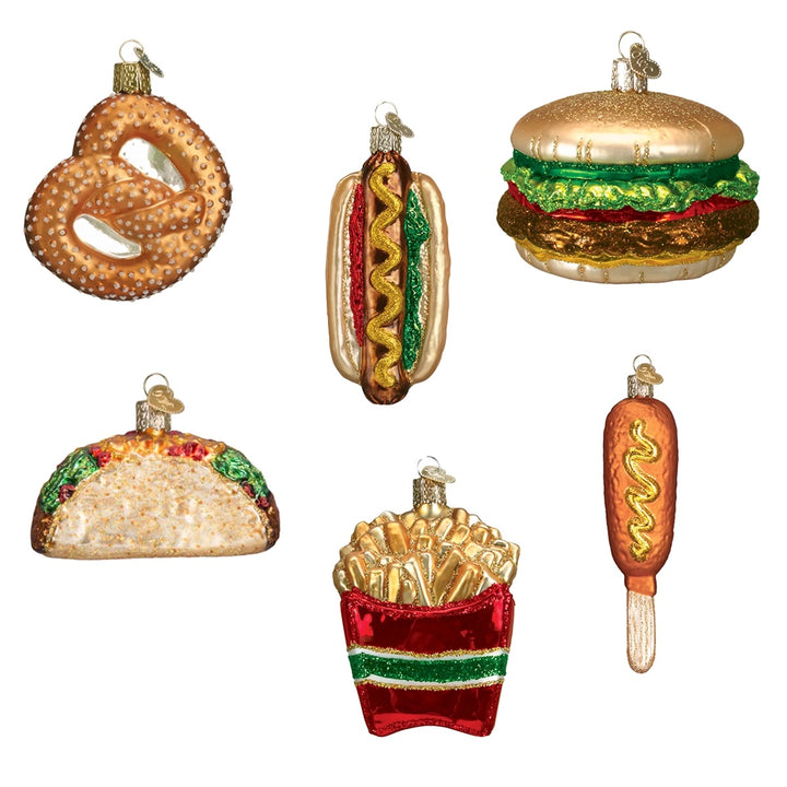 Old World Christmas: Fast Food Hanging Ornaments, Set of 6 sparkle-castle