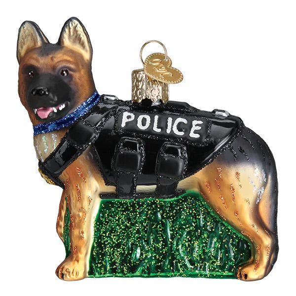 Old World Christmas: K-9 Dog Hanging Ornament sparkle-castle