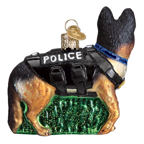 Old World Christmas: K-9 Dog Hanging Ornament sparkle-castle