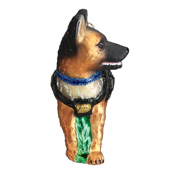 Old World Christmas: K-9 Dog Hanging Ornament sparkle-castle