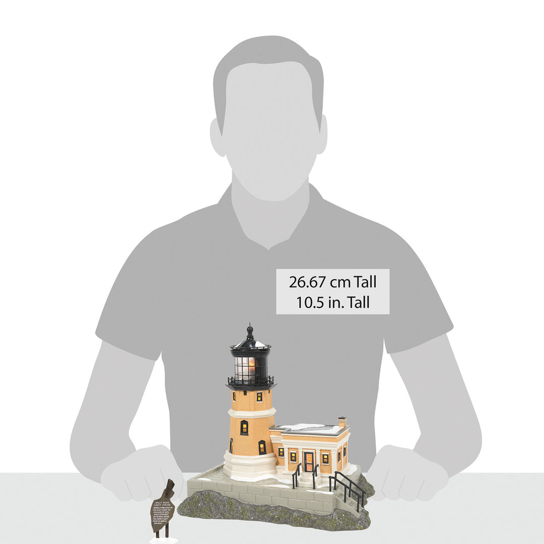 Department 56 Original Snow Village: Split Rock Lighthouse, Set of 2 sparkle-castle