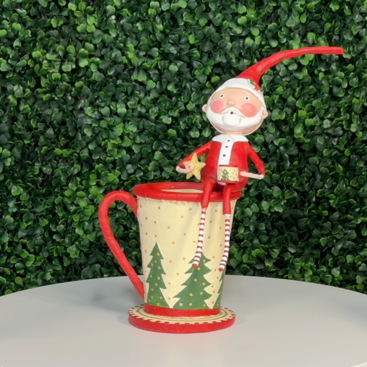 Lori Mitchell Christmas Collection: Cocoa and Cookies Santa Figurine