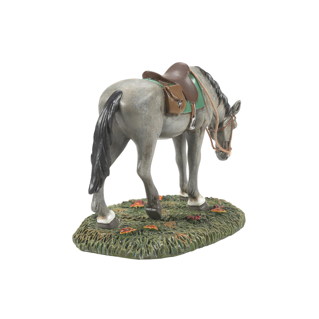 Department 56 Snow Village Halloween Accessory: Gunpowder Horse sparkle-castle