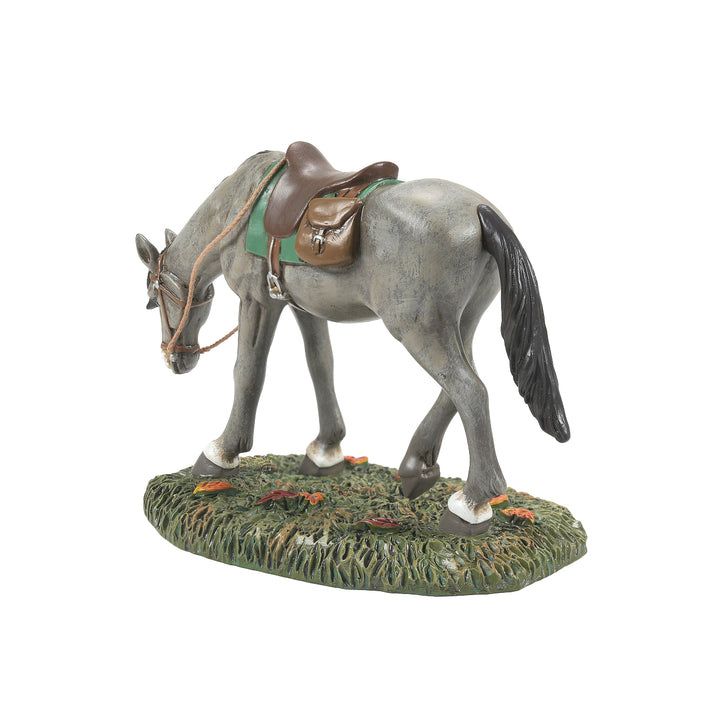 Department 56 Snow Village Halloween Accessory: Gunpowder Horse sparkle-castle