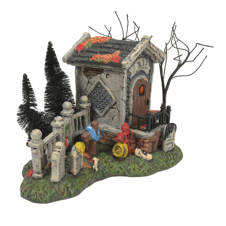 Department 56 Snow Village Halloween: R.I.P. Cemetery sparkle-castle