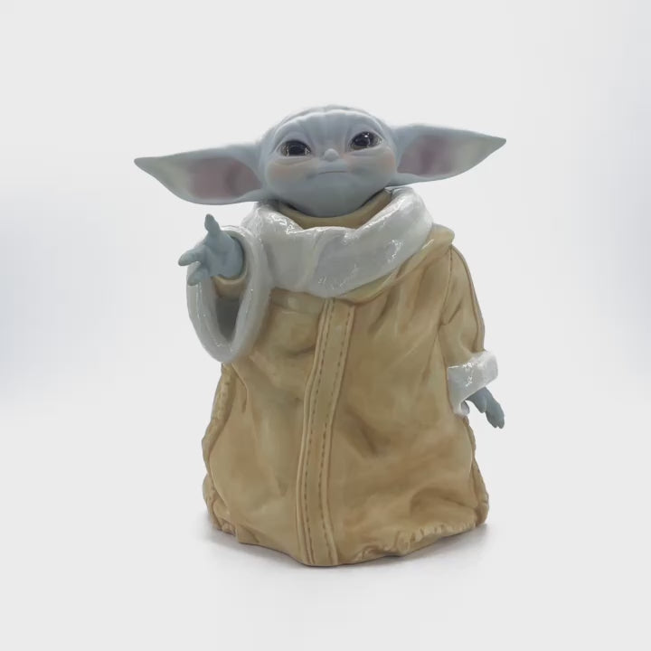 Lladró Star Wars Collection: Grogu From Star Wars Mandalorian Sculpture
